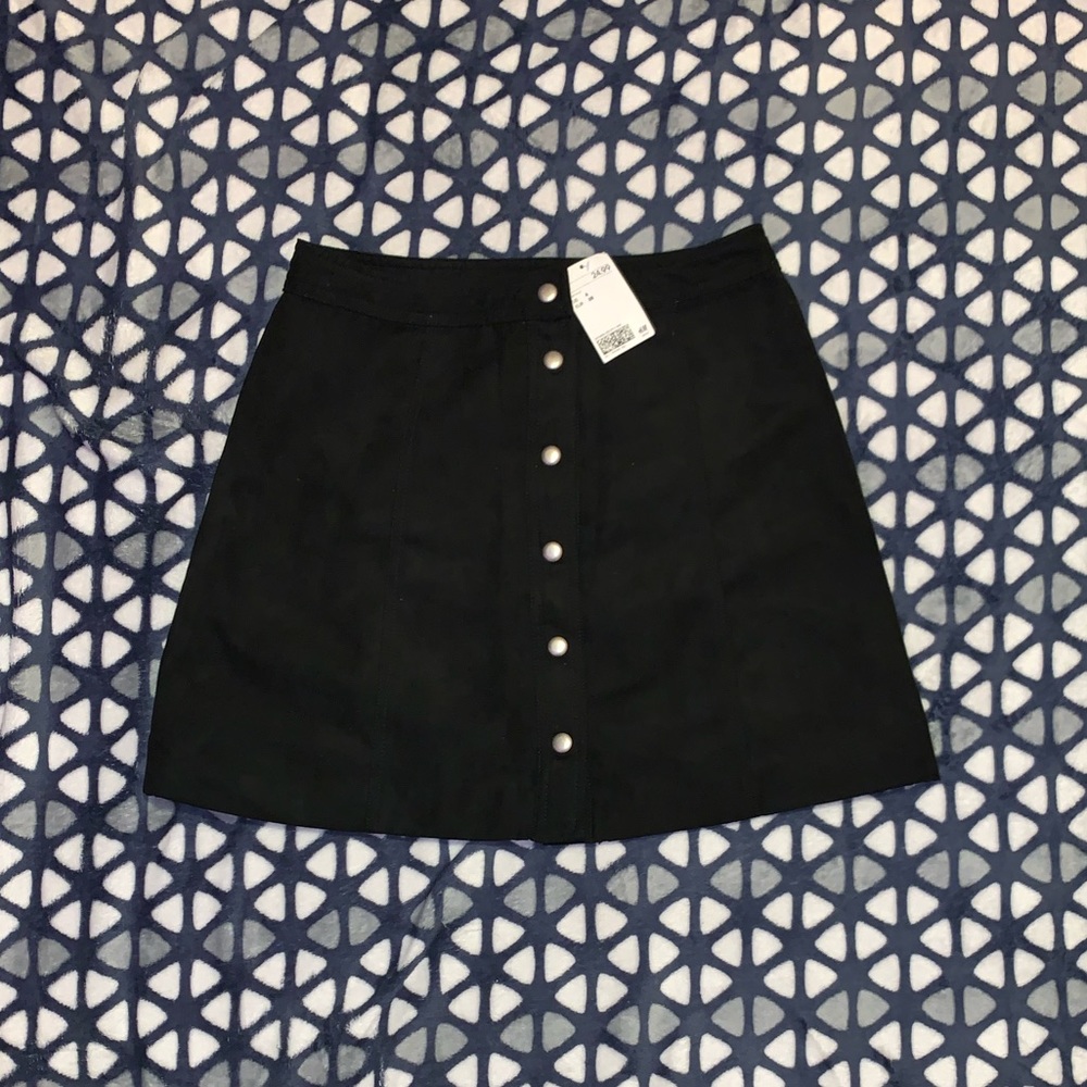 black button skirt